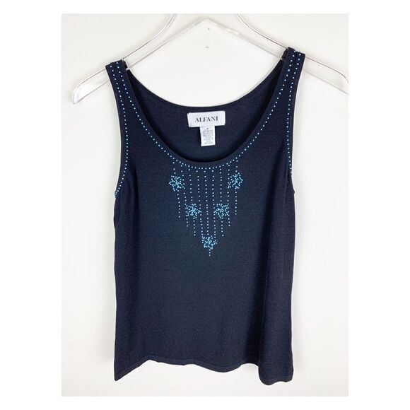 Alfani Black and Blue Tank Top - Picture 1 of 6